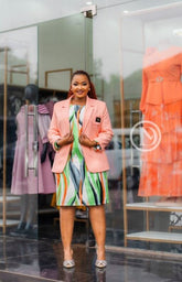 Elegant multicolor shift dress